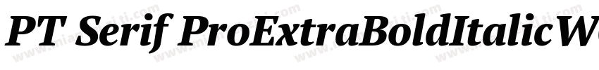 PT Serif ProExtraBoldItalicW08字体转换